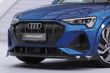 CSR Frontspoiler | Cup-Spoilerlippe mit ABE für Audi e-tron GE CSL817-L schwarz matt (Lackierung erforderlich)
