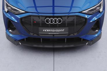 CSR Frontspoiler | Cup-Spoilerlippe mit ABE für Audi e-tron GE CSL817-L schwarz matt (Lackierung erforderlich)