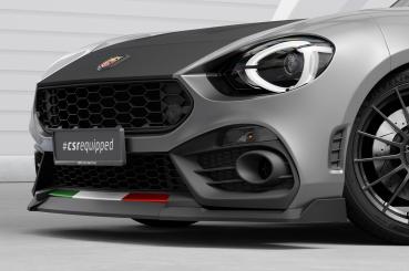 CSR Frontspoiler | Cup-Spoilerlippe mit ABE für Fiat Abarth 124 Spider CSL824-C Carbon Look Hochglanz (keine Lackierung erforderlich)