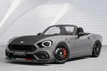 CSR Frontspoiler | Cup-Spoilerlippe mit ABE für Fiat Abarth 124 Spider CSL824-C Carbon Look Hochglanz (keine Lackierung erforderlich)
