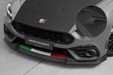 CSR Frontspoiler | Cup-Spoilerlippe mit ABE für Fiat Abarth 124 Spider CSL824-M Carbon Look matt strukturiert (keine Lackierung erforderlich)