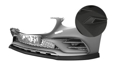 CSR Frontspoiler | Cup-Spoilerlippe mit ABE für Mercedes-Benz SLC R172 43 AMG CSL833-M Carbon Look matt strukturiert (keine Lackierung erforderlich)