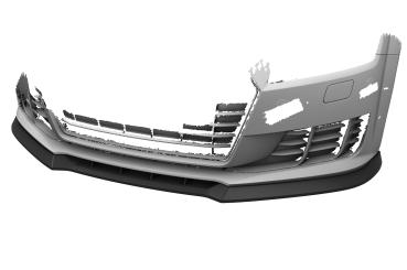 CSR Frontspoiler | Cup-Spoilerlippe mit ABE für Audi TT FV/8S CSL835-S schwarz matt strukturiert (keine Lackierung erforderlich)