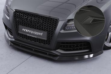 CSR Frontspoiler | Cup-Spoilerlippe mit ABE für Audi RS5 (8T) CSL837-M Carbon Look matt strukturiert (keine Lackierung erforderlich)
