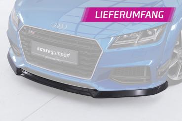 CSR Frontspoiler | Cup-Spoilerlippe mit ABE für Audi TT FV/8S CSL840-L schwarz matt (Lackierung erforderlich)