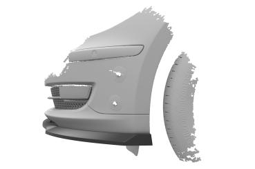 CSR Frontspoiler | Cup-Spoilerlippe mit ABE für BMW 1er E81 / E87 CSL841-L schwarz matt (Lackierung erforderlich)