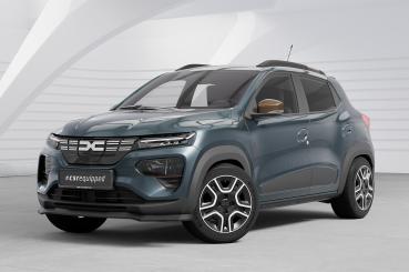 CSR Frontspoiler | Cup-Spoilerlippe mit ABE für Dacia Spring Electric CSL843-L schwarz matt (Lackierung erforderlich)