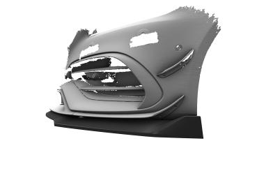 CSR Frontspoiler | Cup-Spoilerlippe mit ABE für Mercedes Benz A-Klasse W176 A45 AMG CSL846-S Strukturiert schwarz matt (keine Lackierung erforderlich)