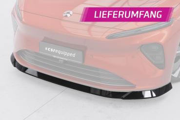 CSR Frontspoiler | Cup-Spoilerlippe mit ABE für Nio ET7 CSL847-C Carbon Look Hochglanz (keine Lackierung erforderlich)