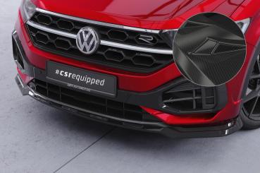 CSR Frontspoiler | Cup-Spoilerlippe mit ABE für VW T-Roc (A1) R-Line CSL851-C Carbon Look Hochglanz (keine Lackierung erforderlich)
