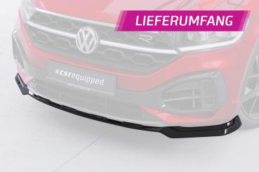 CSR Frontspoiler | Cup-Spoilerlippe mit ABE für VW T-Roc (A1) R-Line CSL851-L Lackierung erforderlich (schwarz matt)