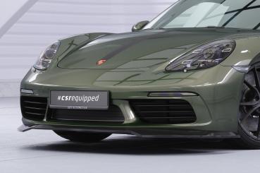 CSR Frontspoiler | Cup-Spoilerlippe mit ABE für Porsche 718 Boxster 982 / 718 Cayman 982 CSL853-L Lackierung erforderlich (schwarz matt)
