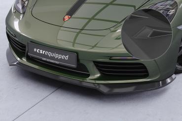 CSR Frontspoiler | Cup-Spoilerlippe mit ABE für Porsche 718 Boxster 982 / 718 Cayman 982 CSL853-L Lackierung erforderlich (schwarz matt)