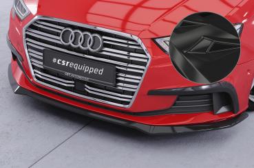 CSR Frontspoiler | Cup-Spoilerlippe mit ABE für Audi A3 8V CSL857-G Glossy schwarz Hochglanz (keine Lackierung erforderlich)