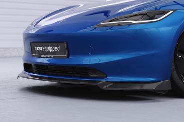 CSR Frontspoiler | Cup-Spoilerlippe mit ABE für Tesla Model 3 CSL869-M Carbon Look matt strukturiert (keine Lackierung erforderlich)