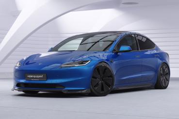 CSR Frontspoiler | Cup-Spoilerlippe mit ABE für Tesla Model 3 CSL869-M Carbon Look matt strukturiert (keine Lackierung erforderlich)