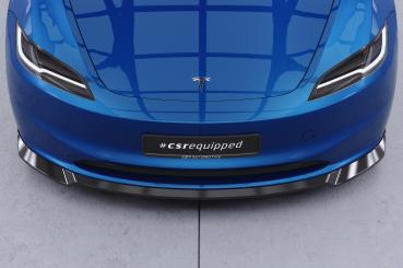 CSR Frontspoiler | Cup-Spoilerlippe mit ABE für Tesla Model 3 CSL869-M Carbon Look matt strukturiert (keine Lackierung erforderlich)