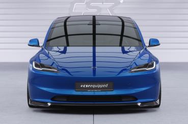 CSR Frontspoiler | Cup-Spoilerlippe mit ABE für Tesla Model 3 CSL869-M Carbon Look matt strukturiert (keine Lackierung erforderlich)