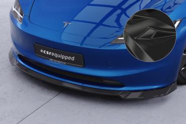 CSR Frontspoiler | Cup-Spoilerlippe mit ABE für Tesla Model 3 CSL869-G Glossy schwarz glänzend (keine Lackierung erforderlich)