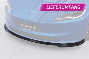 CSR Frontspoiler | Cup-Spoilerlippe mit ABE für Tesla Model 3 CSL869-M Carbon Look matt strukturiert (keine Lackierung erforderlich)