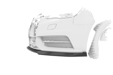 CSR Frontspoiler | Cup-Spoilerlippe mit ABE für Audi A3 8V CSL870-G Glossy schwarz Hochglanz (keine Lackierung erforderlich)