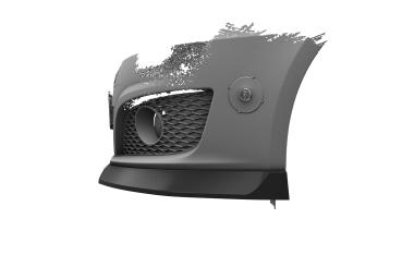 CSR Frontspoiler | Cup-Spoilerlippe mit ABE für Seat Leon 2 (Typ 1P) CSL876-L schwarz matt (Lackierung erforderlich)