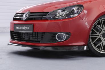 CSR Frontspoiler | Cup-Spoilerlippe mit ABE für VW Golf 6 (Typ 5K1) CSL877-L schwarz matt (Lackierung erforderlich)