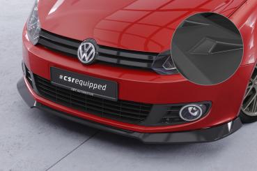 CSR Frontspoiler | Cup-Spoilerlippe mit ABE für VW Golf 6 (Typ 5K1) CSL877-L schwarz matt (Lackierung erforderlich)