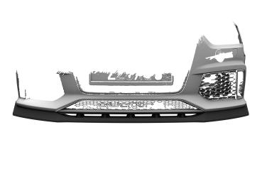 CSR Frontspoiler | Cup-Spoilerlippe mit ABE für Audi RSQ3 (8U) CSL879-L schwarz matt (Lackierung erforderlich)