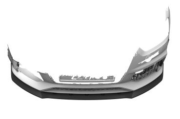 CSR Frontspoiler | Cup-Spoilerlippe mit ABE für Audi RSQ3 (8U) CSL879-L schwarz matt (Lackierung erforderlich)