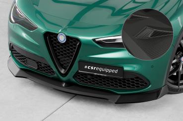 CSR Frontspoiler | Cup-Spoilerlippe mit ABE für Alfa Romeo Stelvio CSL886-M Carbon Look matt strukturiert (keine Lackierung erforderlich)