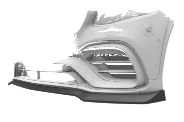 CSR Frontspoiler | Cup-Spoilerlippe mit ABE für Mercedes Benz GLC X253 / C253 CSL896-G Glossy schwarz Hochglanz (keine Lackierung erforderlich)