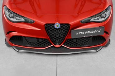 CSR Frontspoiler | Cup-Spoilerlippe mit ABE für Alfa Romeo Giulia Quadrifoglio CSL902-L schwarz matt (Lackierung erforderlich)