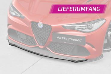 CSR Frontspoiler | Cup-Spoilerlippe mit ABE für Alfa Romeo Giulia Quadrifoglio CSL902-L schwarz matt (Lackierung erforderlich)