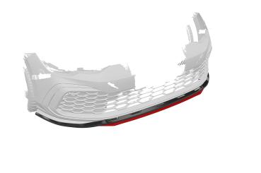 CSR Frontspoiler | Cup-Spoilerlippe mit ABE für VW Golf 8 CSL903-L Lackierung erforderlich (schwarz matt)