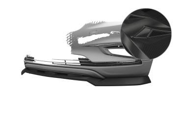 CSR Frontspoiler | Cup-Spoilerlippe mit ABE für Opel Mokka X CSL904-C Carbon Look glänzend (keine Lackierung erforderlich)