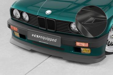 CSR Frontspoiler | Cup-Spoilerlippe mit ABE für BMW 3er E30 Coupe CSL906-C Carbon Look Hochglanz (keine Lackierung erforderlich)