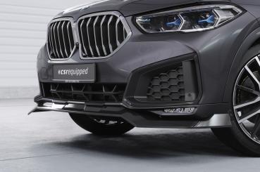 CSR Frontspoiler | Cup-Spoilerlippe mit ABE für BMW X6 (G06) Basis CSL909-L schwarz matt (Lackierung erforderlich)