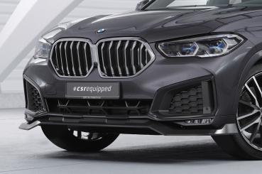 CSR Frontspoiler | Cup-Spoilerlippe mit ABE für BMW X6 (G06) Basis CSL909-L schwarz matt (Lackierung erforderlich)