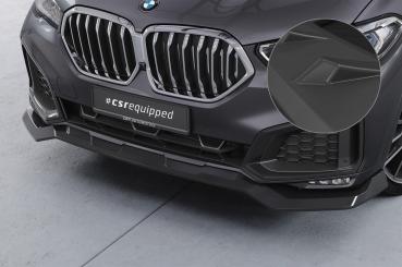 CSR Frontspoiler | Cup-Spoilerlippe mit ABE für BMW X6 (G06) Basis CSL909-L schwarz matt (Lackierung erforderlich)