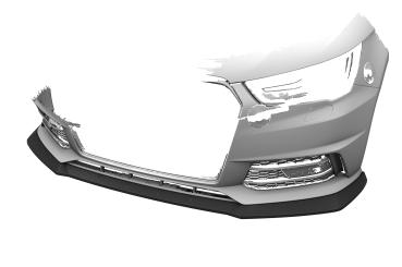 CSR Frontspoiler | Cup-Spoilerlippe mit ABE für Audi A1 (8X) S-Line CSL919-K Kupfer matt (keine Lackierung erforderlich)