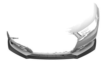 CSR Frontspoiler | Cup-Spoilerlippe mit ABE für Audi A1 (8X) S-Line CSL919-L schwarz matt (Lackierung erforderlich)