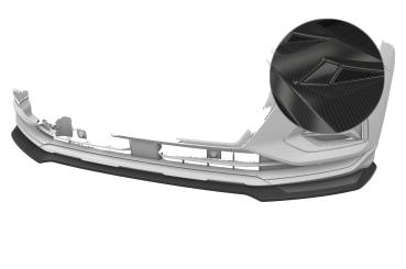 CSR Frontspoiler | Cup-Spoilerlippe mit ABE für Audi Q3 (F3) CSL930-C Carbon Look Hochglanz (keine Lackierung erforderlich)