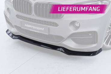 CSR Frontspoiler | Cup-Spoilerlippe mit ABE für BMW X5 (F15) M-Paket CSL934-L schwarz matt (Lackierung erforderlich)