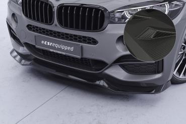 CSR Frontspoiler | Cup-Spoilerlippe mit ABE für BMW X5 (F15) M-Paket CSL934-M Carbon Look matt strukturiert (keine Lackierung erforderlich)