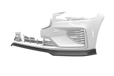 CSR Frontspoiler | Cup-Spoilerlippe mit ABE für Volvo S60 (3.Gen) CSL939-S schwarz matt strukturiert (keine Lackierung erforderlich)