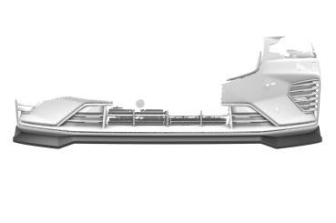 CSR Frontspoiler | Cup-Spoilerlippe mit ABE für Volvo S60 (3.Gen) CSL939-S schwarz matt strukturiert (keine Lackierung erforderlich)