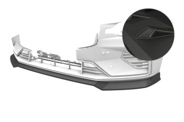 CSR Frontspoiler | Cup-Spoilerlippe mit ABE für Volvo S60 (3.Gen) CSL939-M Carbon Look matt strukturiert (keine Lackierung erforderlich)