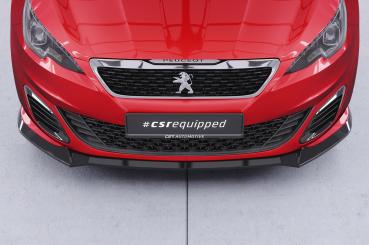 CSR Frontspoiler | Cup-Spoilerlippe mit ABE für Peugeot 308 GTi CSL944-M Carbon Look matt strukturiert (keine Lackierung erforderlich)