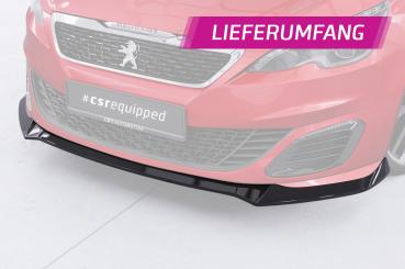 CSR Frontspoiler | Cup-Spoilerlippe mit ABE für Peugeot 308 GTi CSL944-M Carbon Look matt strukturiert (keine Lackierung erforderlich)